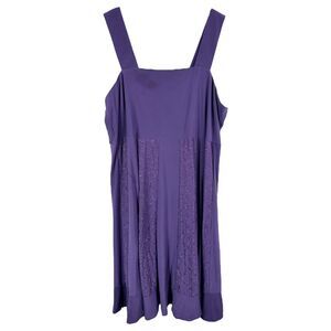 Maggie Barnes Plus Size 18W Dress Purple Sparkly Midi Formal Sleeveless‎ 1694